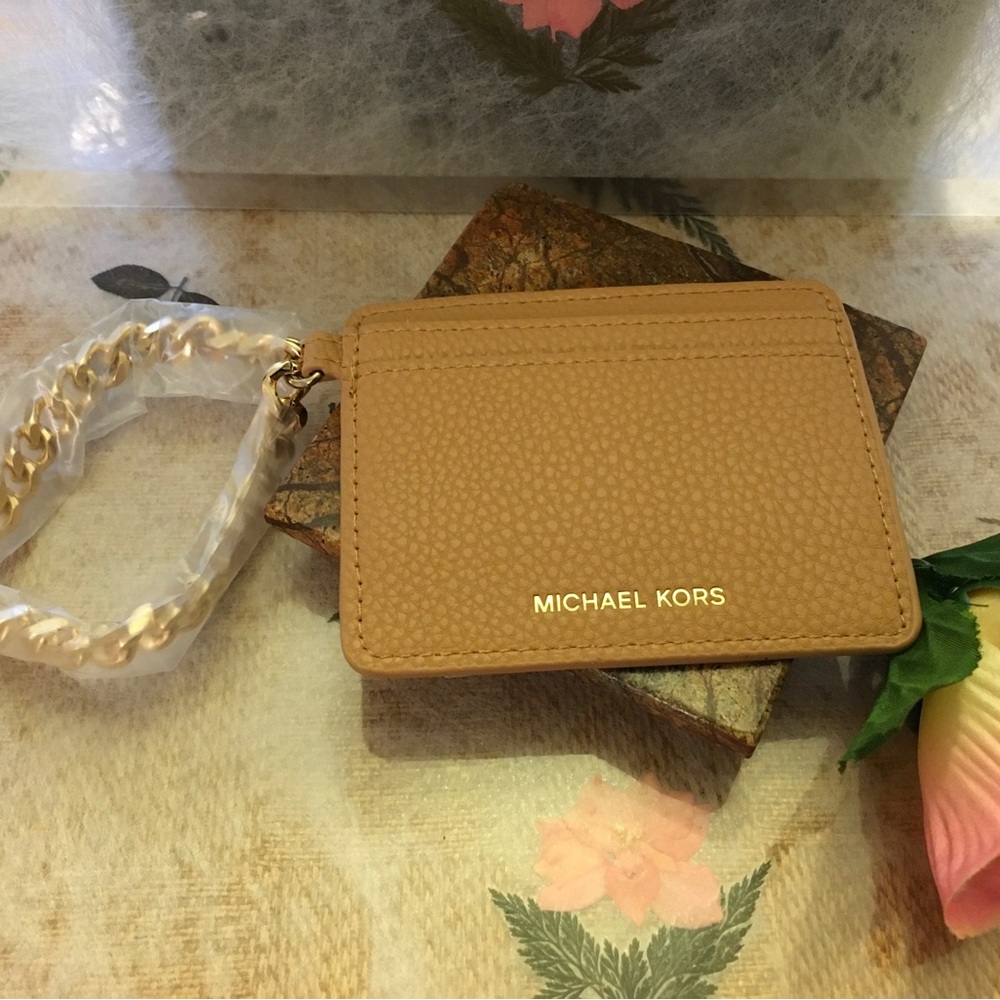 Michael Kors Tan Leather Card Holder